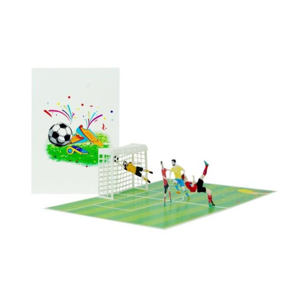 Football Overhead Kick Pop-up Card