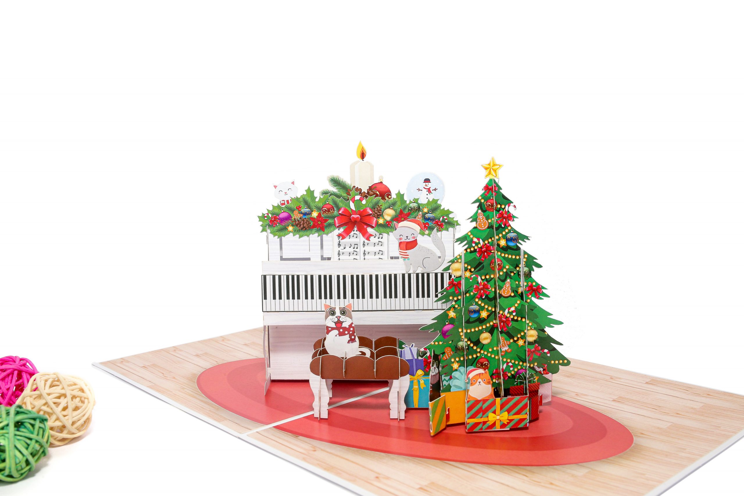 Christmas Piano Pop Up Card