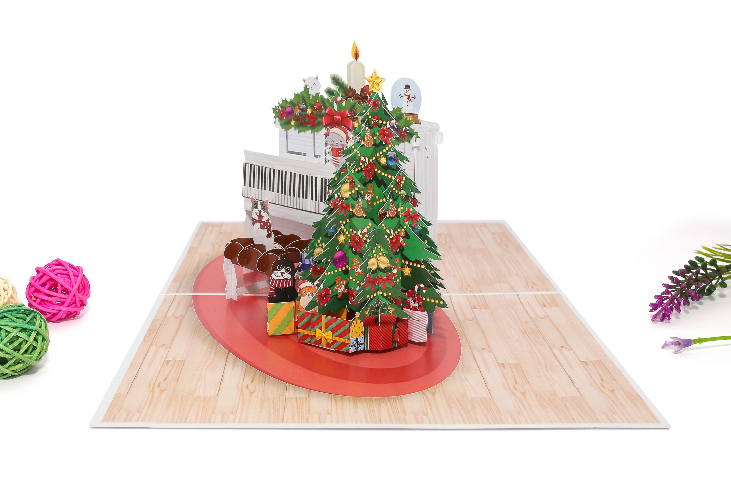 Christmas Piano Pop Up Card - Image 7