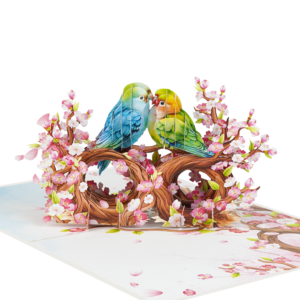 Lovebirds Couple Pop-up Card