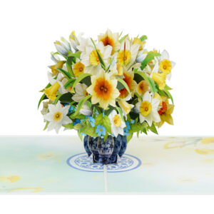 Blooming Daffodil Bouquet Pop-Up Card