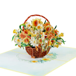 Daffodils Basket Pop-up Card