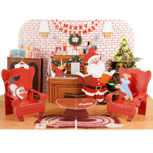 Santa's Cozy Room Pop-up Card