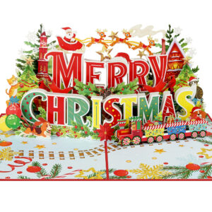 Colorful Merry Christmas Pop-up Card