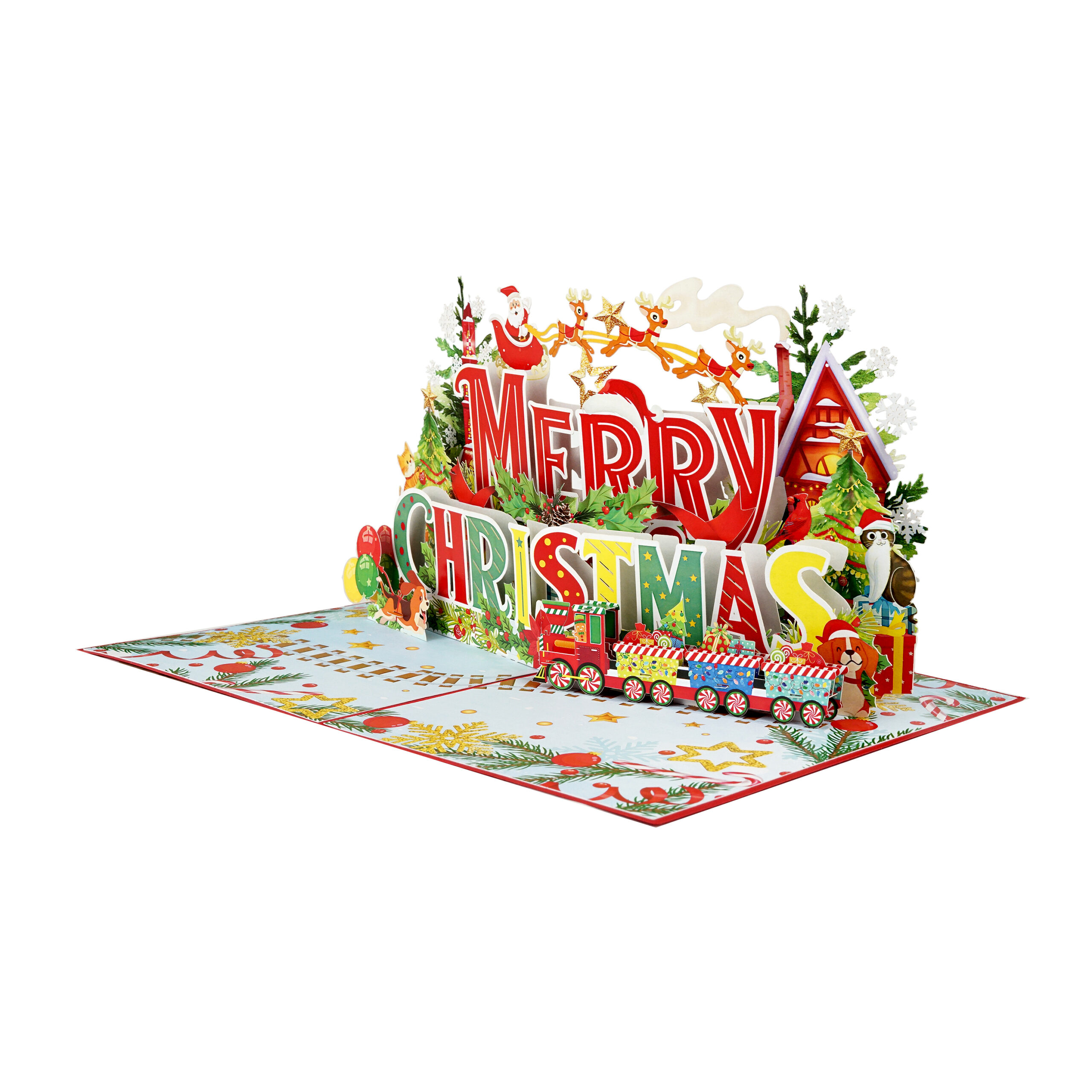 Colorful Merry Christmas Pop-up Card - Image 5