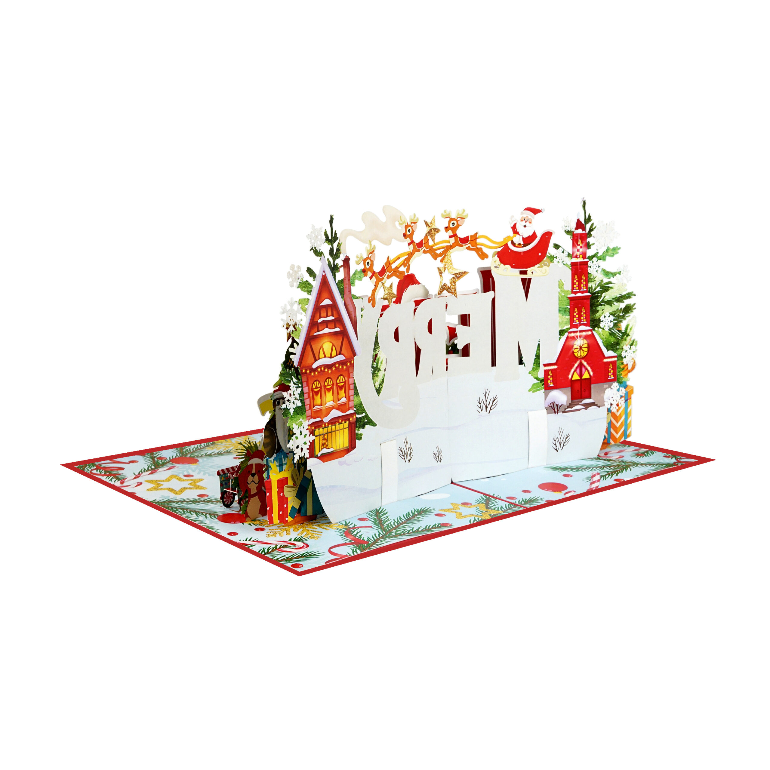 Colorful Merry Christmas Pop-up Card - Image 9