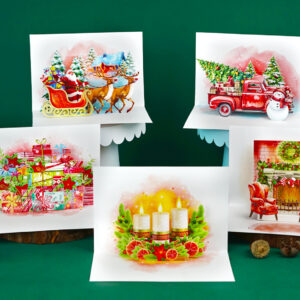 Merry Christmas Pop-up (red set)